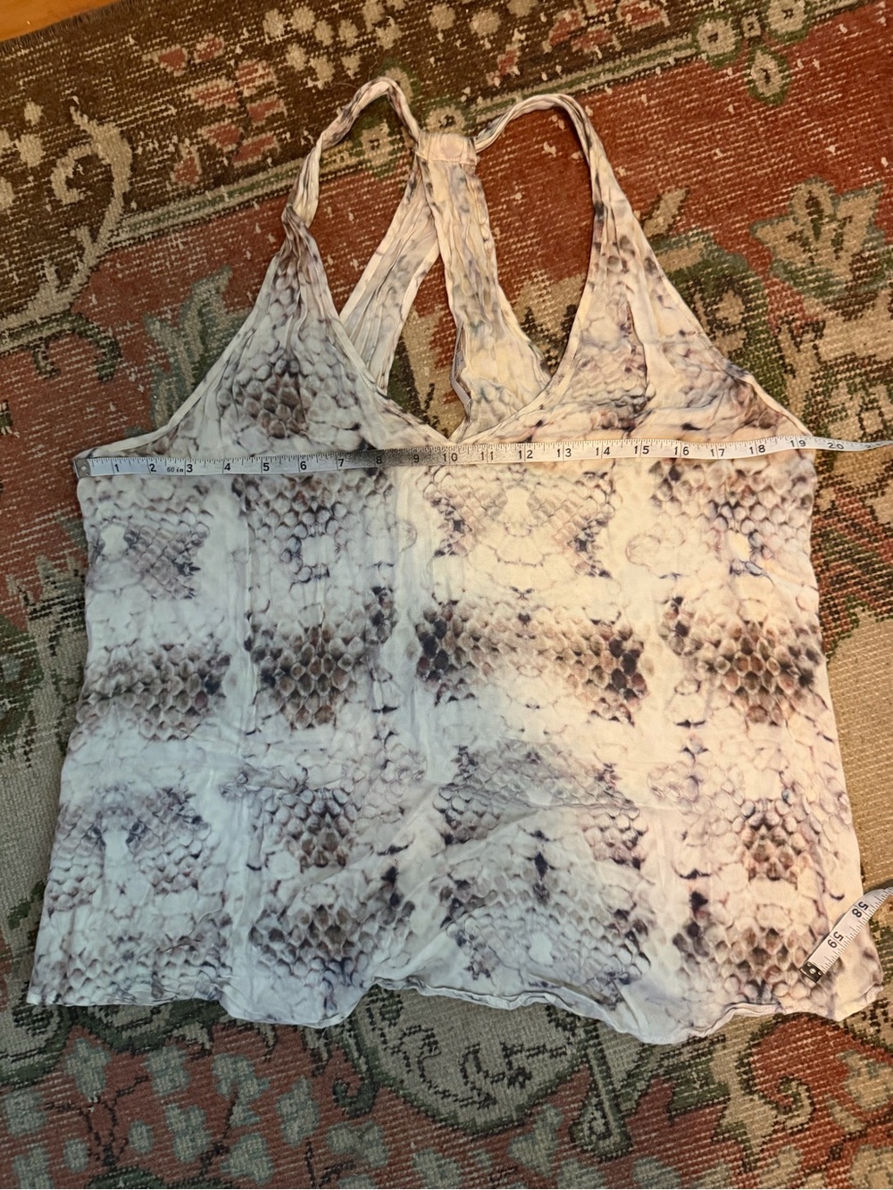 Snake-Print V-Neck Tank Top - Picture 5 of 6